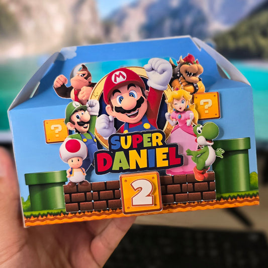 Caja de Dulces Temática de Mario bros para Cumpleaños Infantil