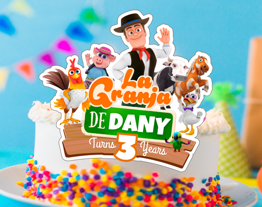 La Granja de Zenon Cake Topper - Editable Canva Template | Zenon Farm Birthday Party Printable 🐄🌾